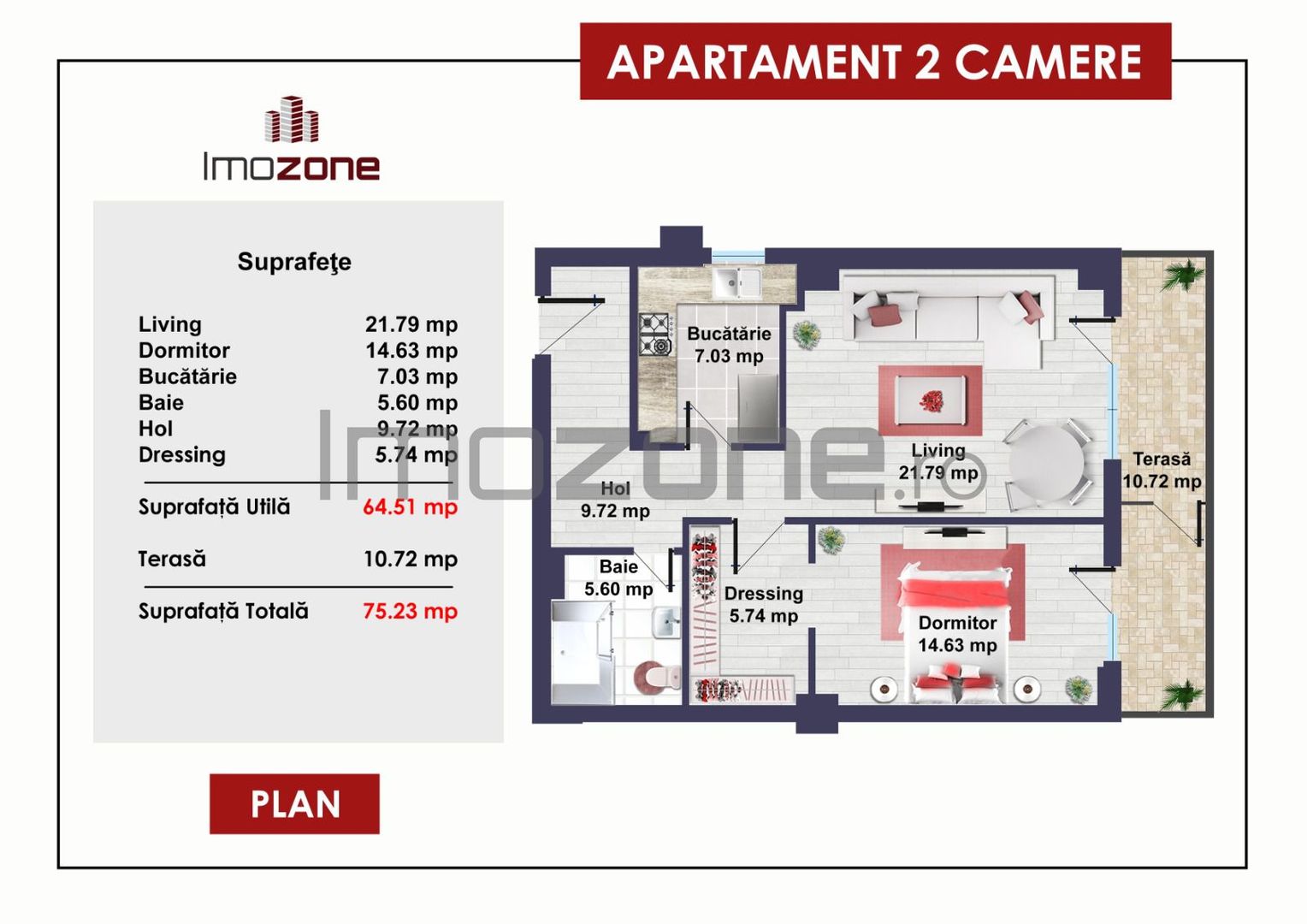 Ansamblul Primavara, 2 camere, 75mp, primul propietar, finisat modern 2024 - Poză 2