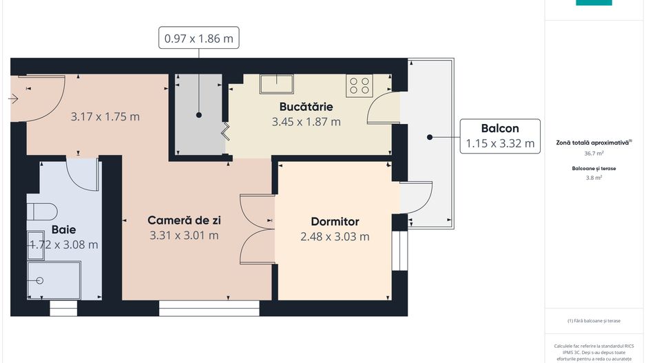 Ap 2 camere, Anastasia Residence, parcare proprie - Poză 10