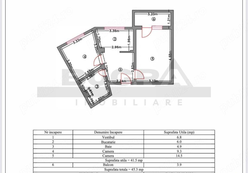 Apartament cu 2 camere, 42 mp, decomandat, zona Calvaria- Primăverii - Poză 9