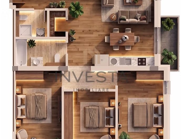 Apartament 4 camare, 96 mp utili si 2 terase, bloc nou, zona Marasti! - Poză 6