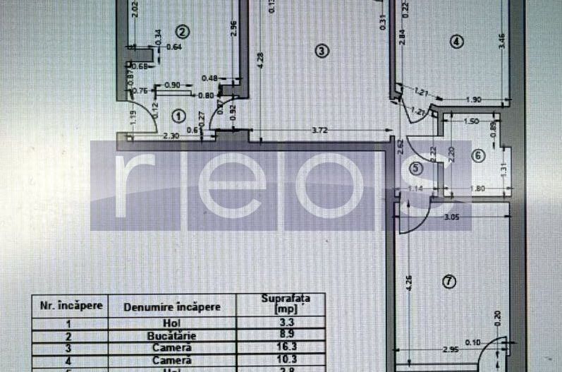 DE VANZARE 3 CAMERE  | PARCUL CIRCULUI - BARBU VACARESCU  | 2 BALCOANE - Schiță 15