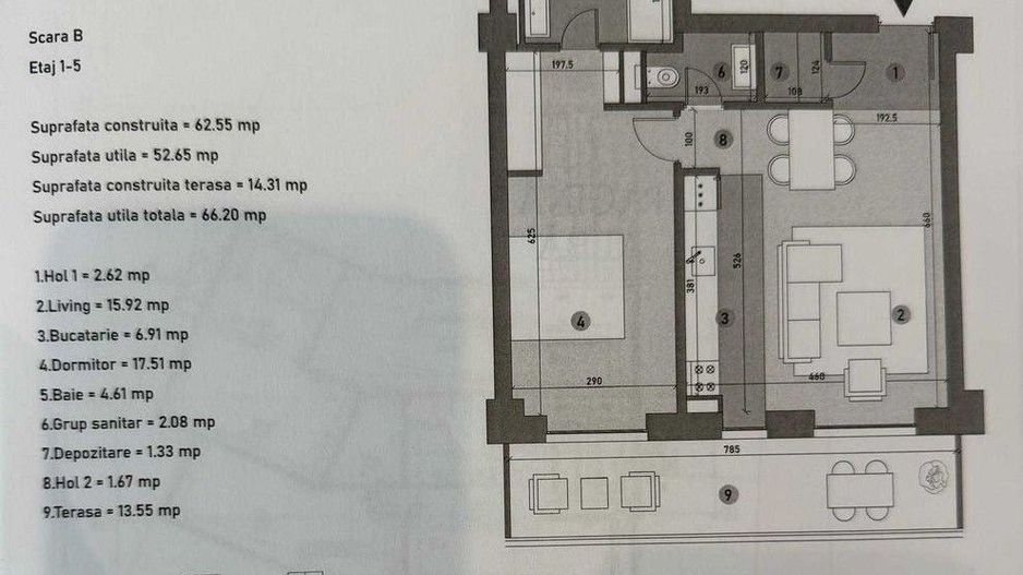 Apartament 2 camere  The Level |  Piata presei libere |  Parcare subterana - Poză 8
