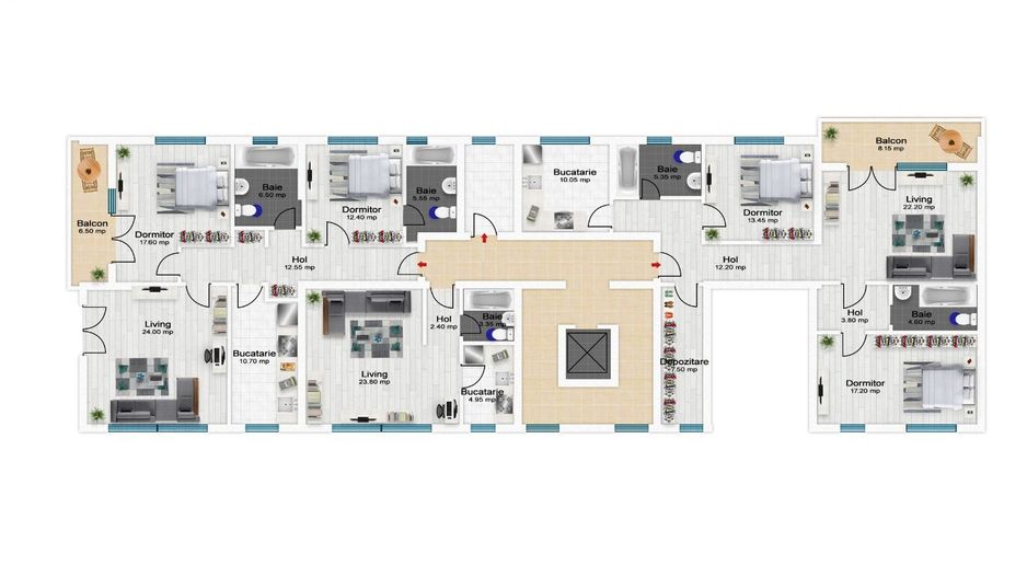 Apartament 3 Camere, Etaj 2, Decomandat, 92 mp Utili, Str. Oboga, Militari - Poză 17