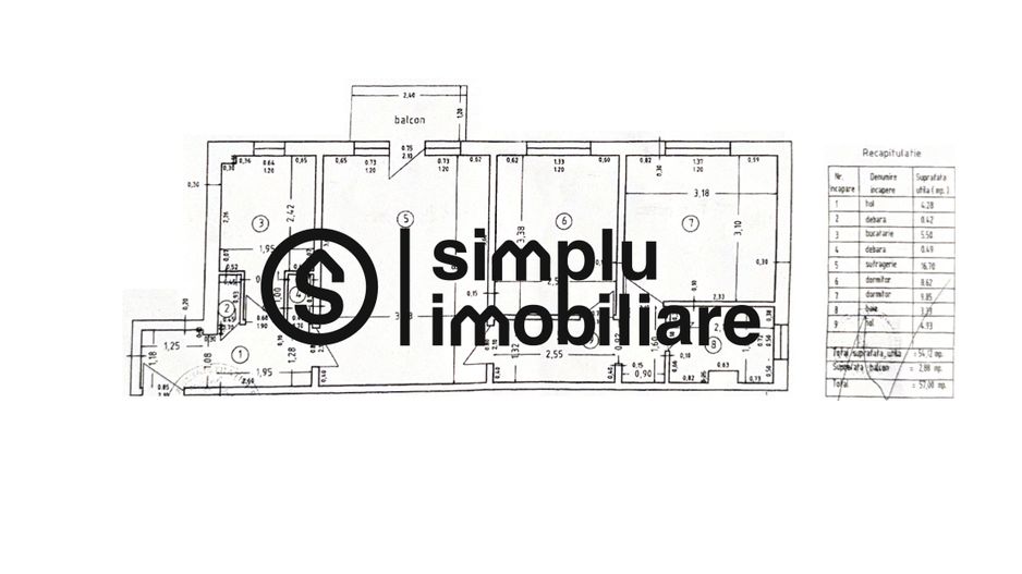 Apartament 3 camere Rovine et 2/4 - Schiță 7