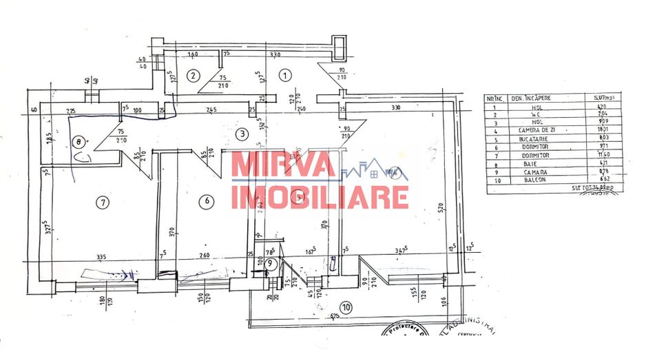 Apartament 3 camere, 2 băi cu geam, balcon generos – Republicii - Schiță 36