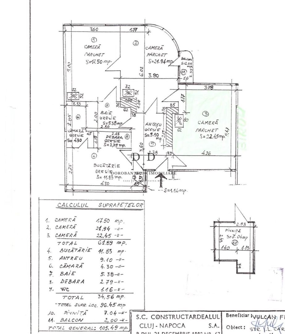 Apartament cu 3 camere de vanzare | zona strazii Horea | Semicentral - Poză 14