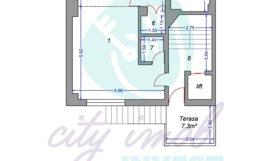 Apartament boutique 90 mp – parter, mobilat complet, zona Obor - Poză 17
