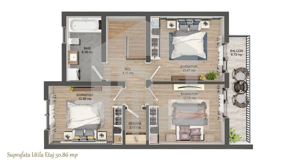 Duplex | 4 Camere + Gradina proprie | 106mpu | Selimbar | 0% Comision - Poză 7