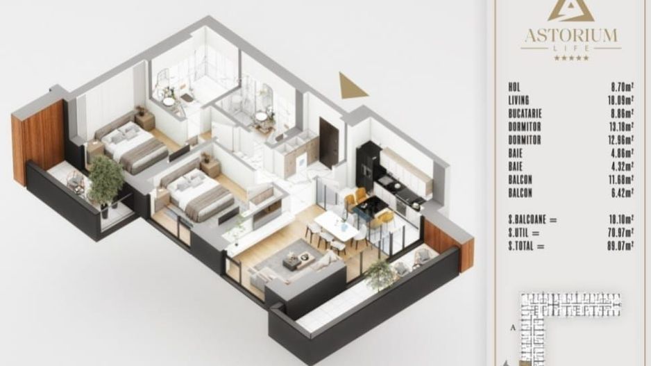 AP. 3CAM. BLOC PREMIUM FINALIZAT,MUTARE IMEDIATA / ASTORIUM LIFE! - Poză 3