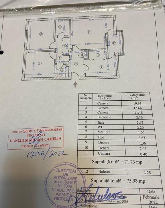 Apartament 3 camere | VIRTUTI | Dealul tugulea | Parcare ADP - Poză 9