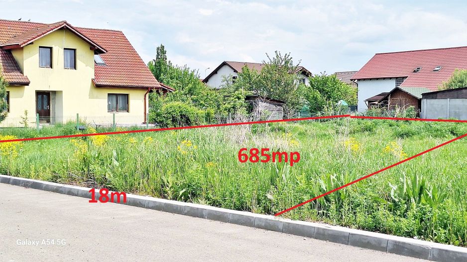 Sanpetru, teren intre case noi 685mp cu AC, utilitati, 72500 euro - Poză 1