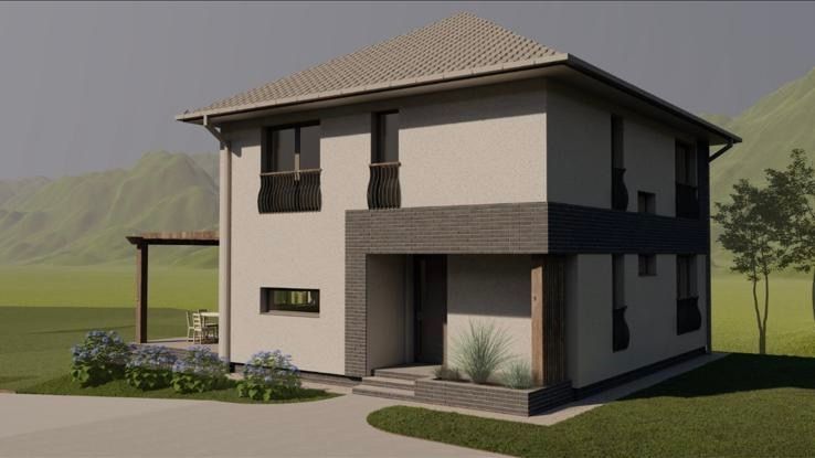 Casa individuala de vanzare, 5 camere, dressing, 3 bai, 600mp curte - Poză 2