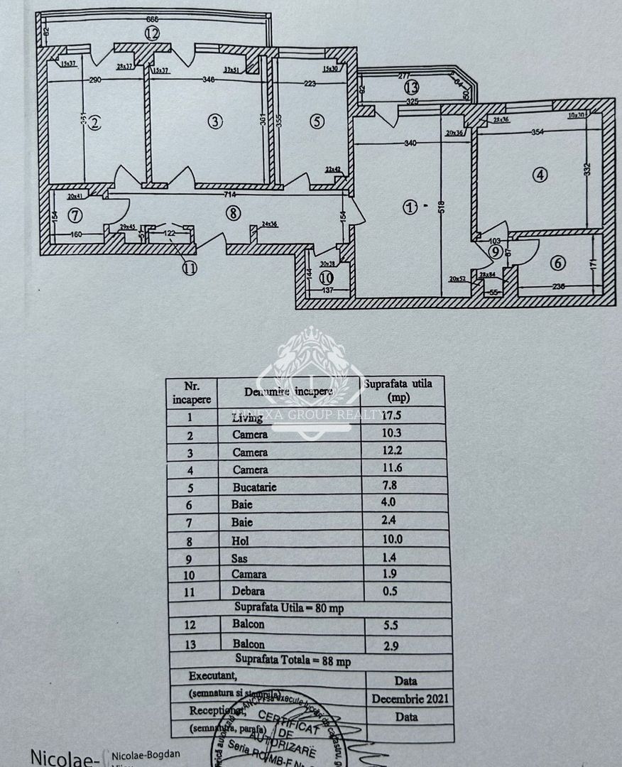 Calea Mosilor | Apartament 4 camere- Dressing  | 88mp | Renovat modern - Schiță 8