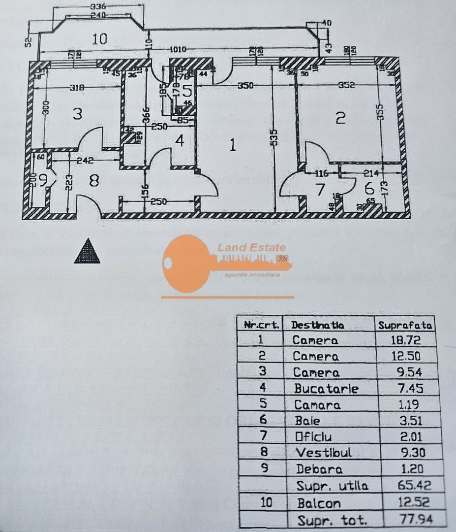 Apartament 3 camere | 78 mp |  Mega Mall - Arena Națională - Schiță 18