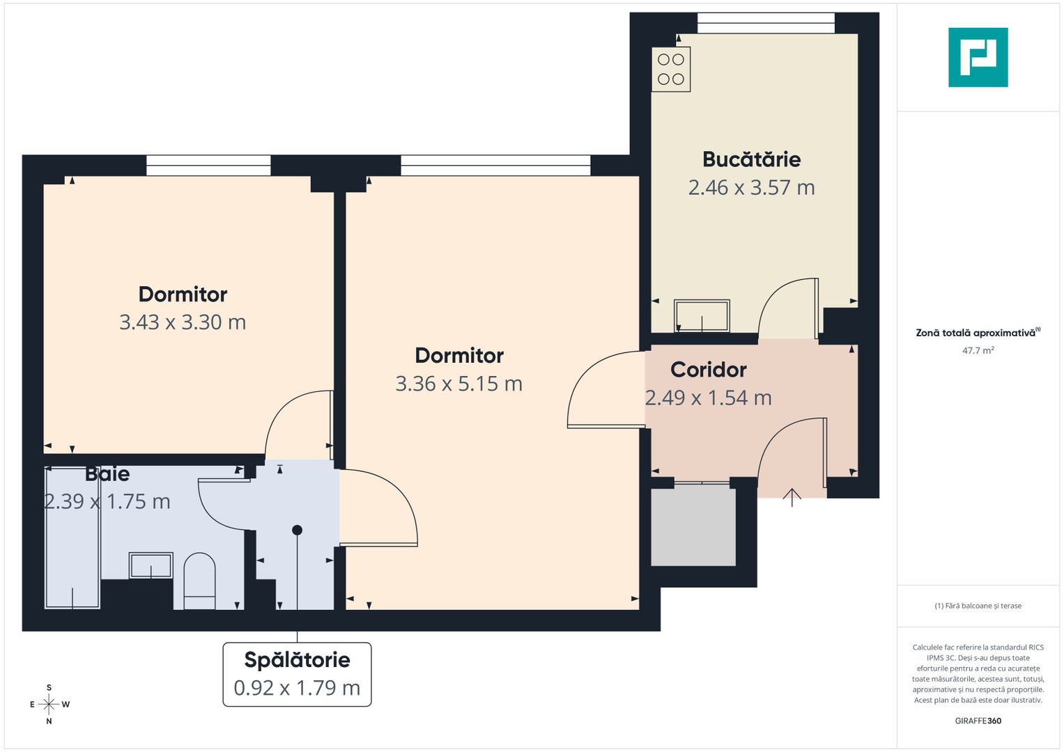Apartament cu 2 camere semidecomandat - central - Poză 8