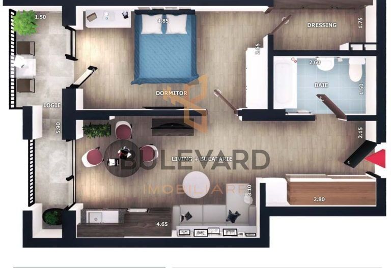 Apartament cu 2 camere, zona Vivo! - Poză 2