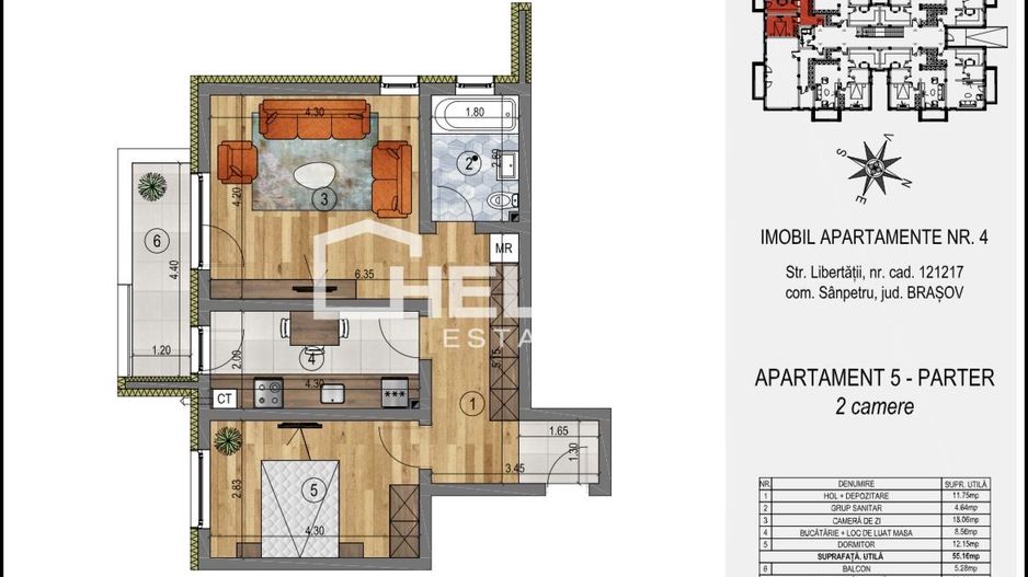 COMISION 0% / 2 Camere / Credit / Sânpetru - Poză 8
