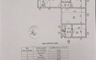 VANZARE APARTAMENT 3 CAMERE | ZONA BABA NOVAC - Schiță 7