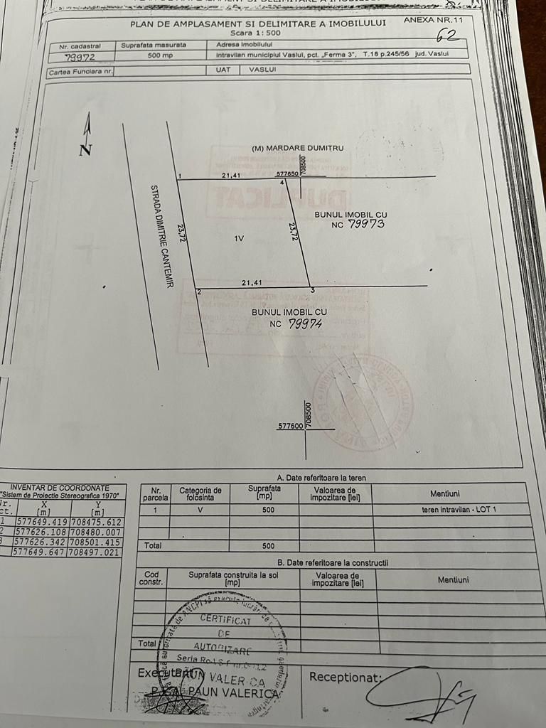 OPORTUNITATE INVESTITIE - teren 500 mp, zona Dimitrie Cantemir; - Poză 2