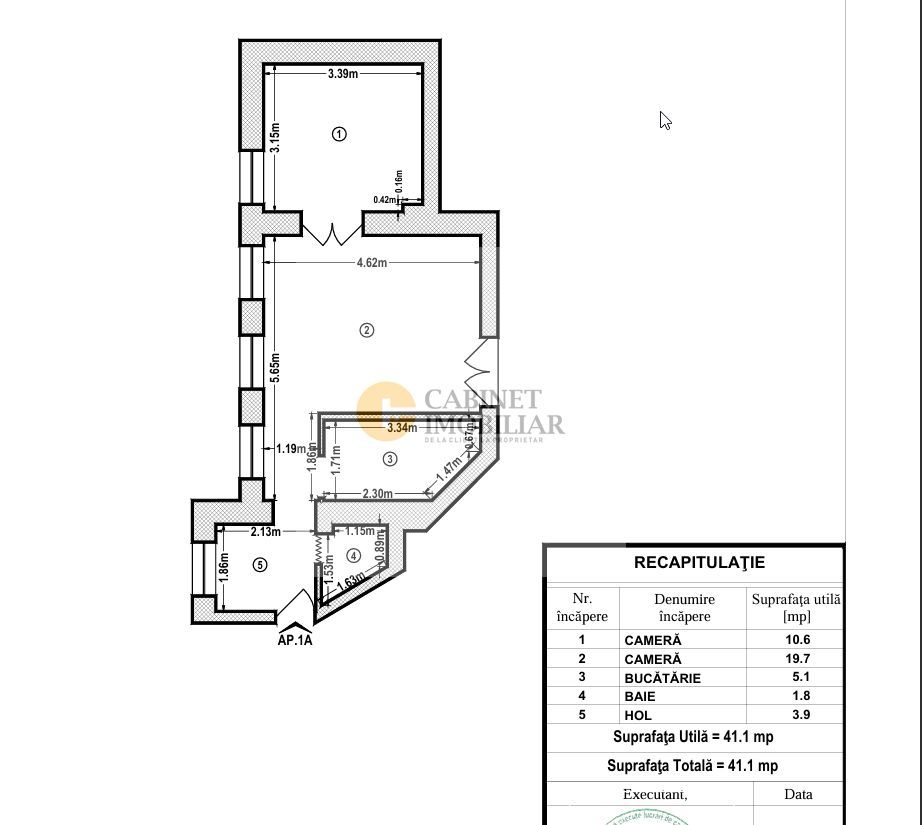 2 camere in vila  | Parter inalt | Unirii - Mantuleasa - Schiță 11
