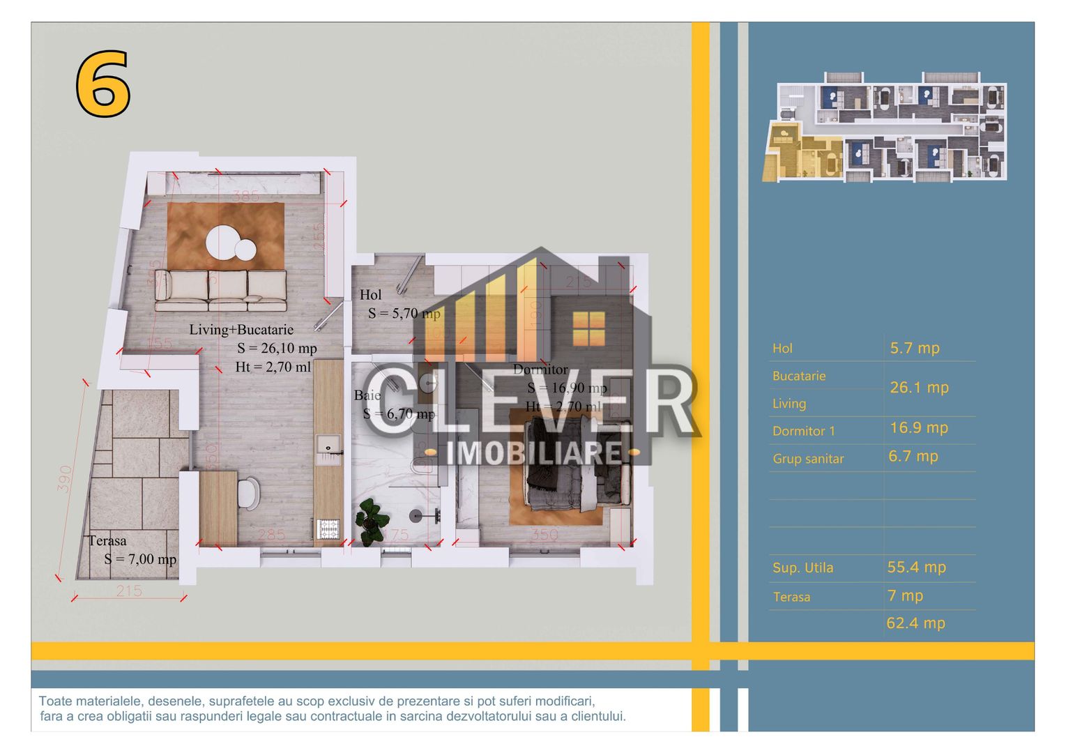 Ap 2 cam 62 mp, Comision 0%, Pallady, 12 min metrou Teclu - Schiță 12