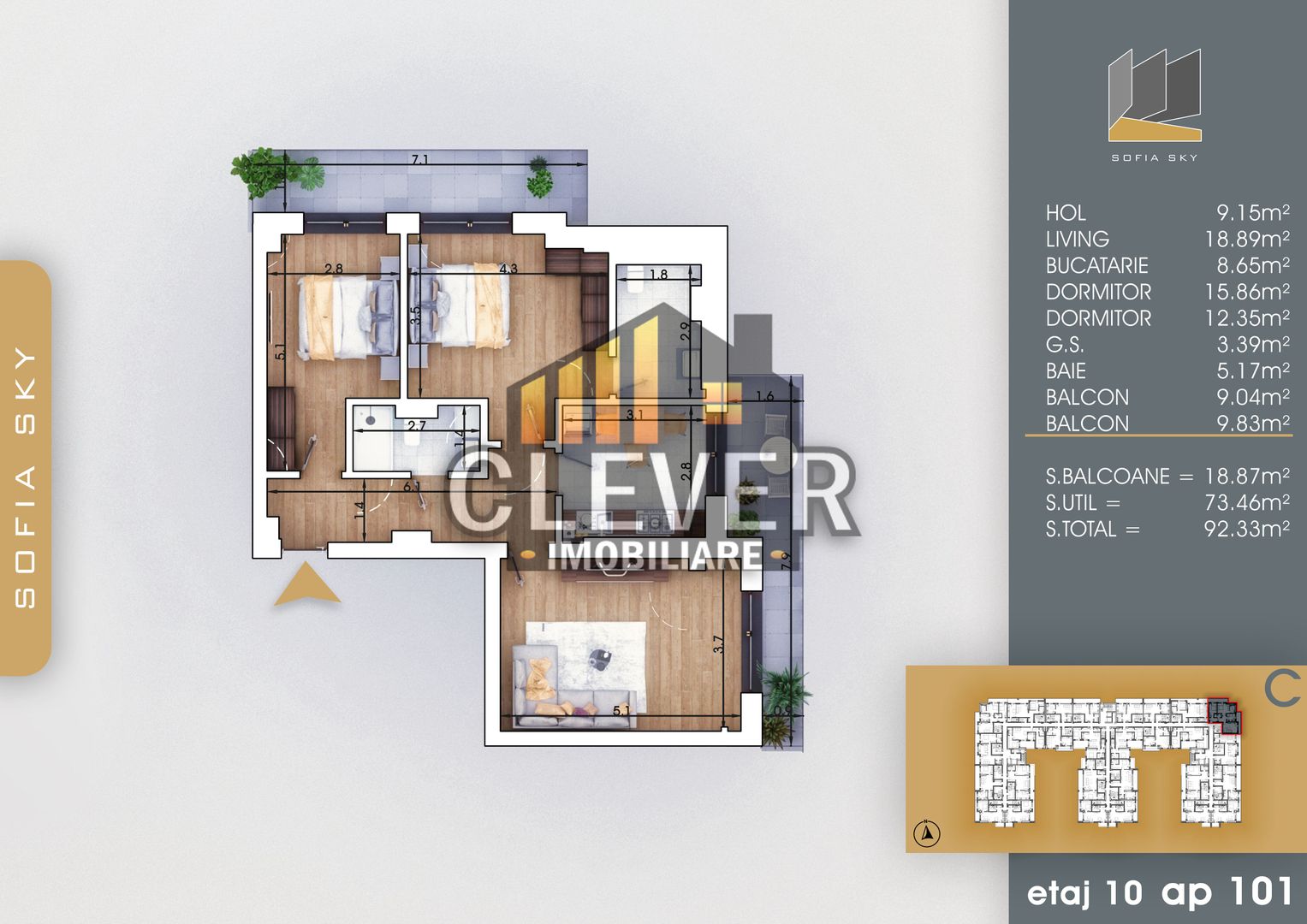 Apartament 3 camere - Pallady-Incalzire in Pardoseala - Poză 1