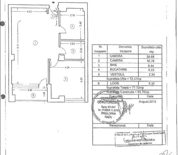 2 CAMERE | 68 MP| HERASTRAU | posibilitate LOC DE PARCARE  subteran - Schiță 8