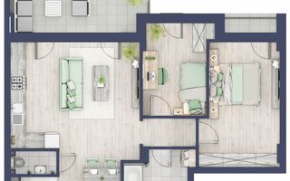 Apartament 3 camere | Balcoane 16.2 mp| Gradina ca. 63mp | Turnisor - Poză 1