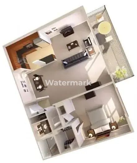 Apartament 2 camere cu centrala etaj 3 mega oferta doar acum sansa vietii 43 mp terasa - Schiță 3