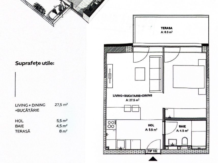 Vânzare, studio dublu, Pipera, București - Poză 7
