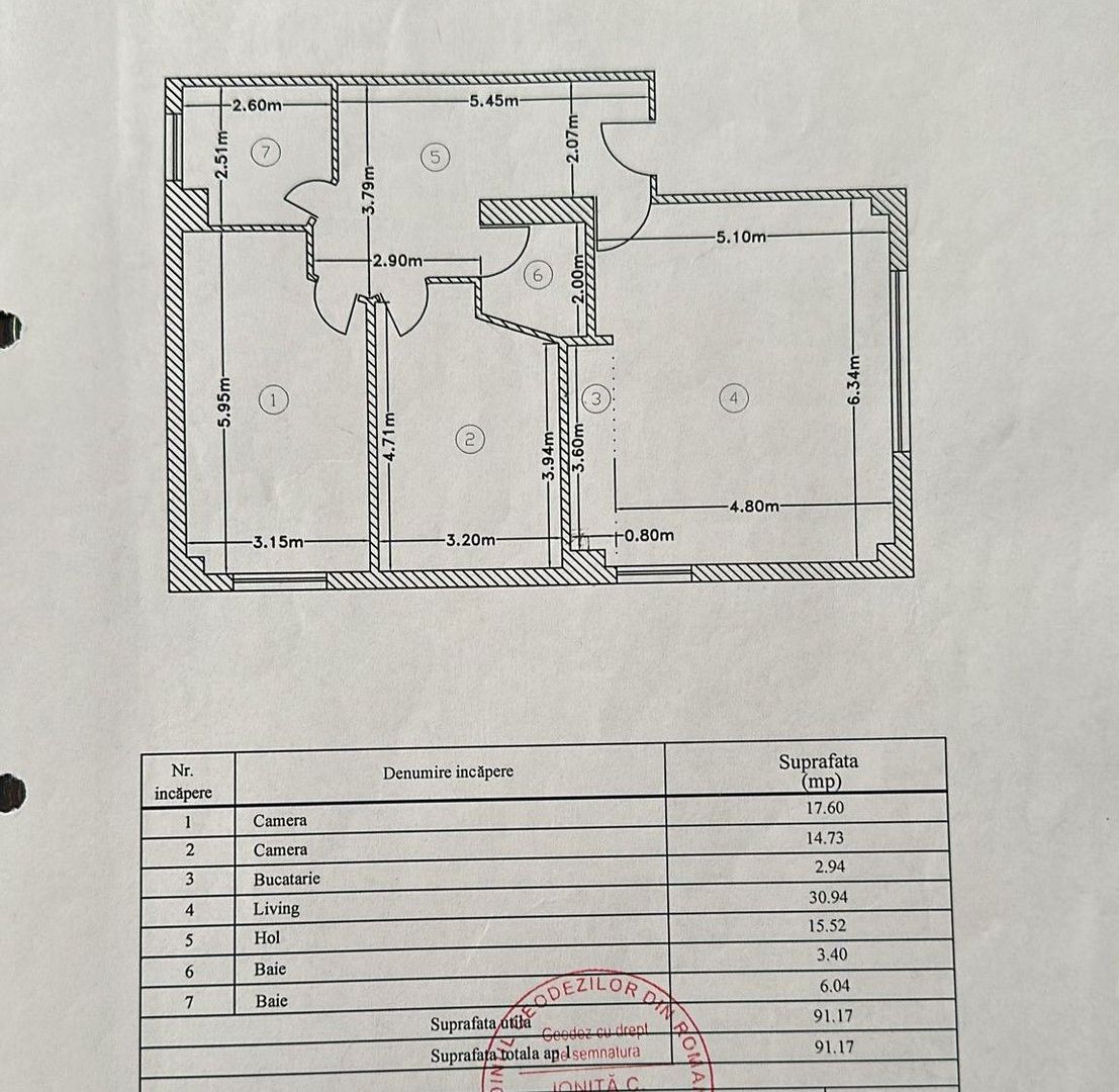 Apartament elegant cu 3 camere, la parter, într-o zonă liniștită din Pipera - Schiță 13