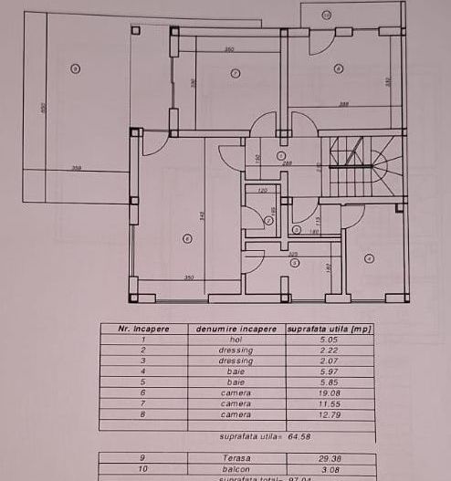 Casă individuală P+1+M cu garaj și terase spațioase – Otopeni Central - Schiță 13