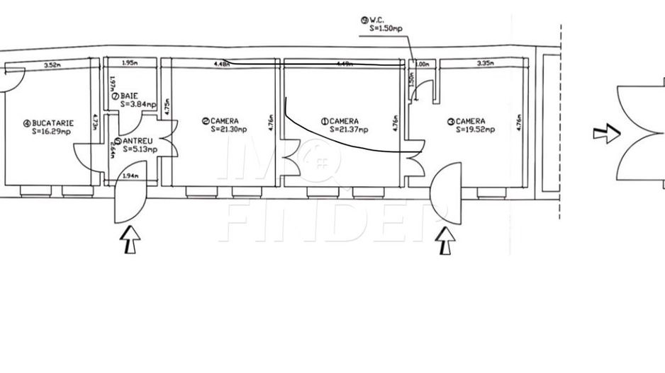 Proprietate unica 271 mp construiti, Centru, zona Horea - Poză 12