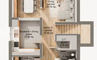 Casă nouă, 5 camere, terasă 22 mp, teren 340 mp – Șura Mare - Schiță 17