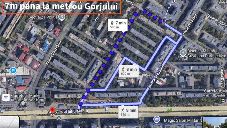 Apartament cu 3 camere de vanzare in zona Metrou Gorjului - Poză 16