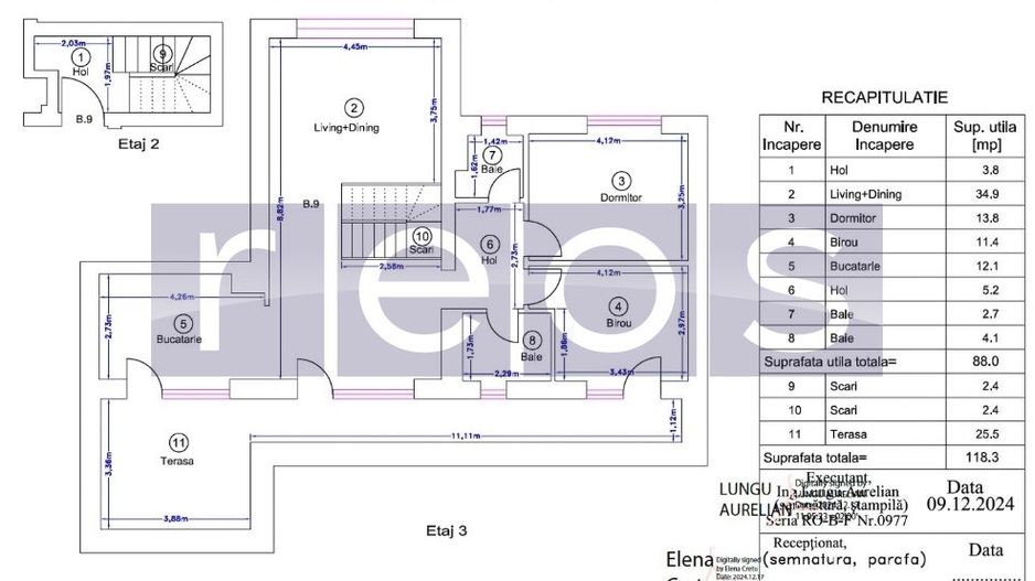 VANZARE APARTAMENT 3 CAMERE | MOBILAT SI UTILAT LUX | PARCARE | PIPERA - Schiță 20