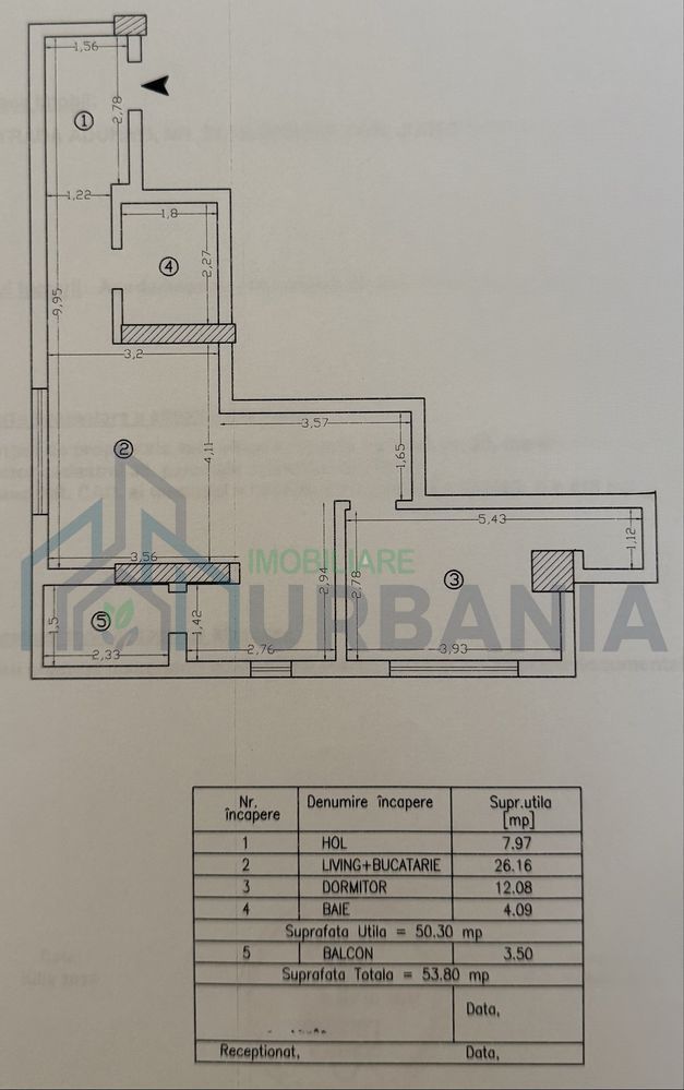 Apartament 2 camere, zona Palas, Iași – etaj 4/7 cu lift - Poză 3