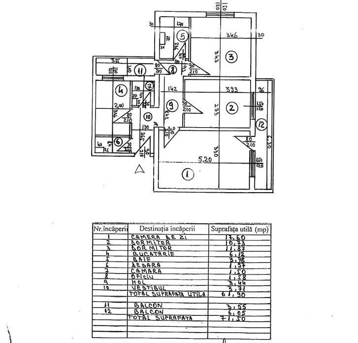 Apartament 3 camere I Drumul Taberei - Schiță 10