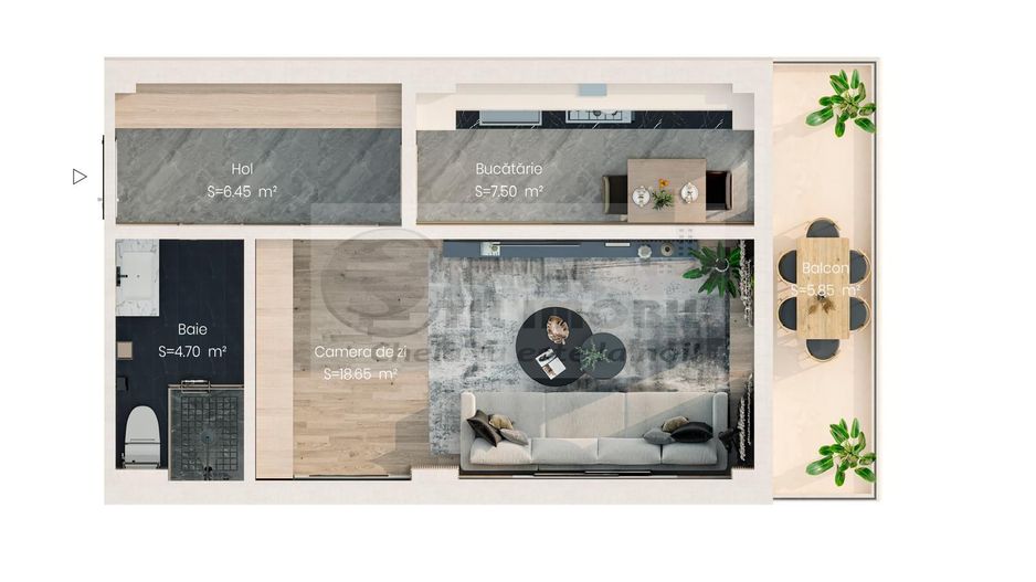 Apartament spațios 1 cameră, 43mp - Finisaje Premium- Valea Lupului - Poză 6