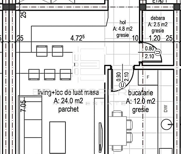 Apartament 3 camere/ETAJ 1/la cheie , Cristian - Schiță 13