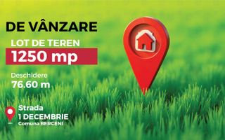 Lot de teren 1250 mp, Strada 1 Decembrie, Comuna Berceni - Poză 1