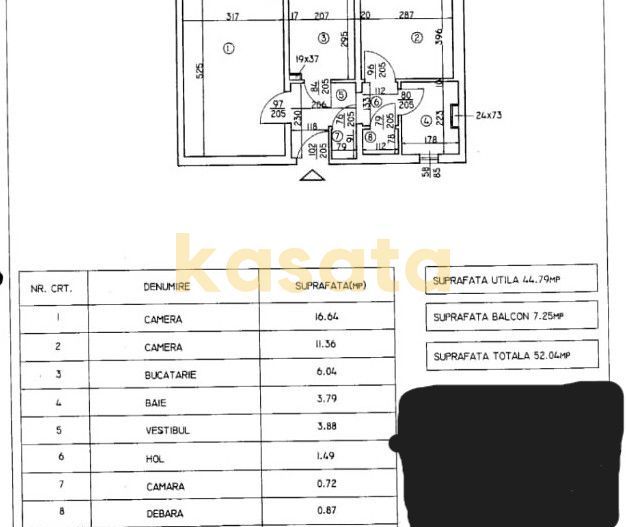 Apartament 2 Camere | Renovat 2025 | Etaj Intermediar | Boiler - Schiță 23