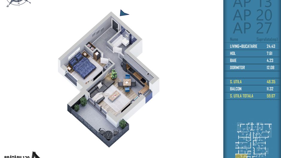 2 camere acte gata in o luna incalzire prin pardoseala Titan Pallady - Schiță 5