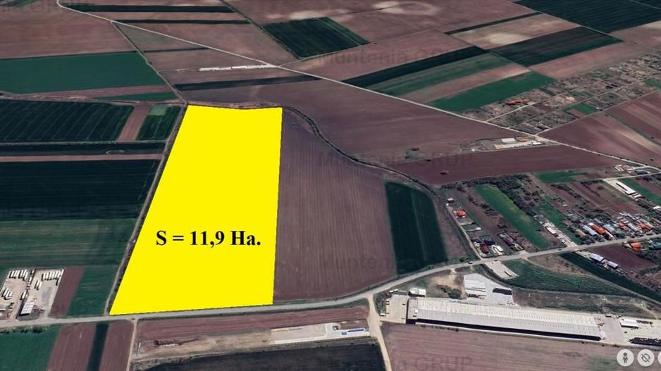 Dascalu, 119.000 mp. teren intravilan cu desch. de 180 m. la DJ 200 - Poză 1