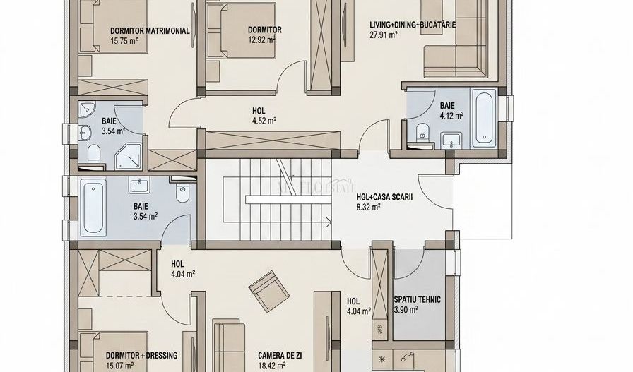 Apartamente premium cu 3 camere în Moșnița Nouă | Comision 0 - Poză 4