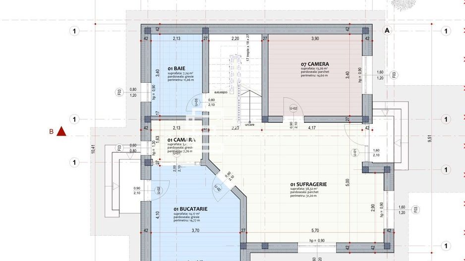 Casă individuală cu 5 camere, 148 mp utili, teren 450 mp – Cristian, Sibiu - Schiță 9