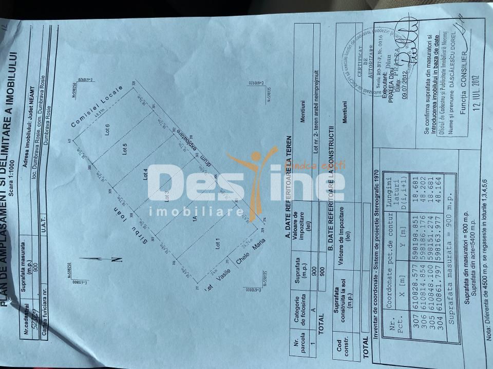 Teren de vanzare Dumbrava Rosie 30Euro/mp 900mp - Poză 6