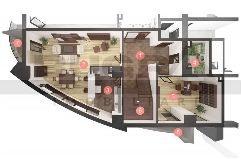 Penthouse pe 2 niveluri de vanzare, 200 mp utili - Poză 2