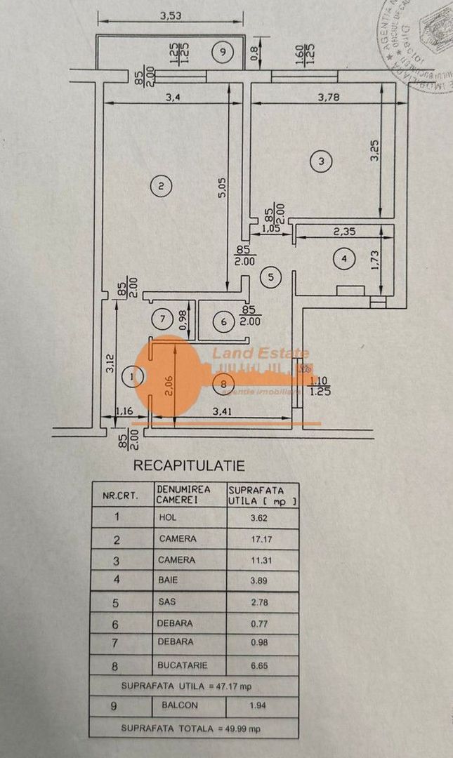 Apartament 2 camere | renovat | Spitalul Sfântul Pantelimon - Schiță 8