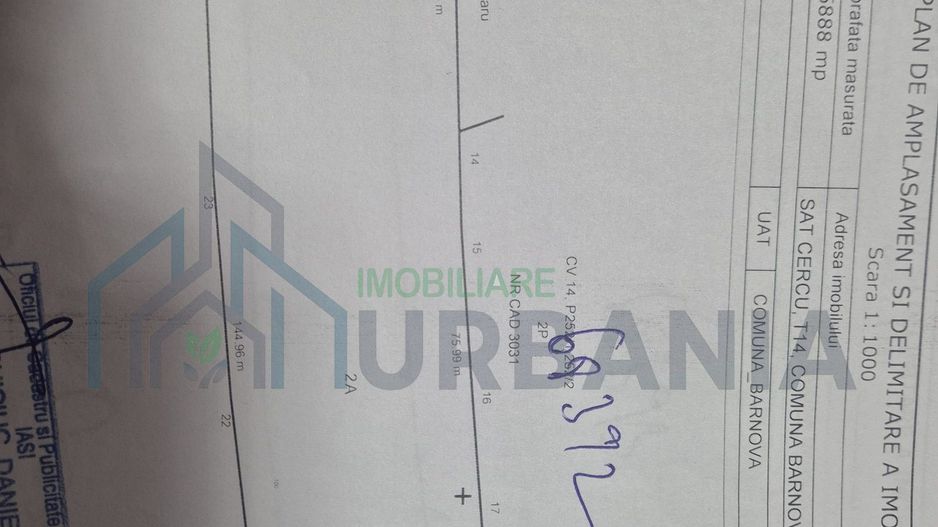 Teren 6.500 mp în Cercu/Bârnova – utilități trase (gaz, apă, curent) - Poză 2